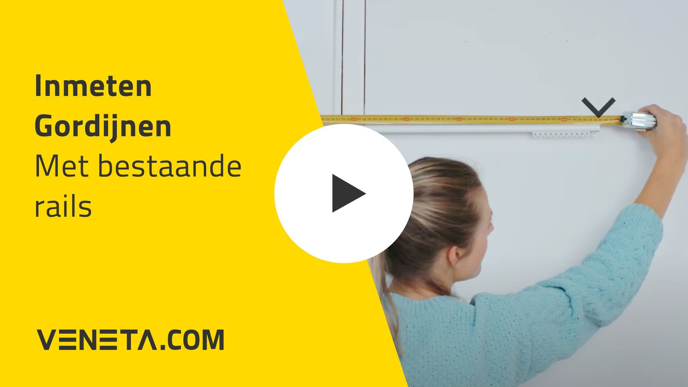 Meetinstructie gordijnen met bestaande rails