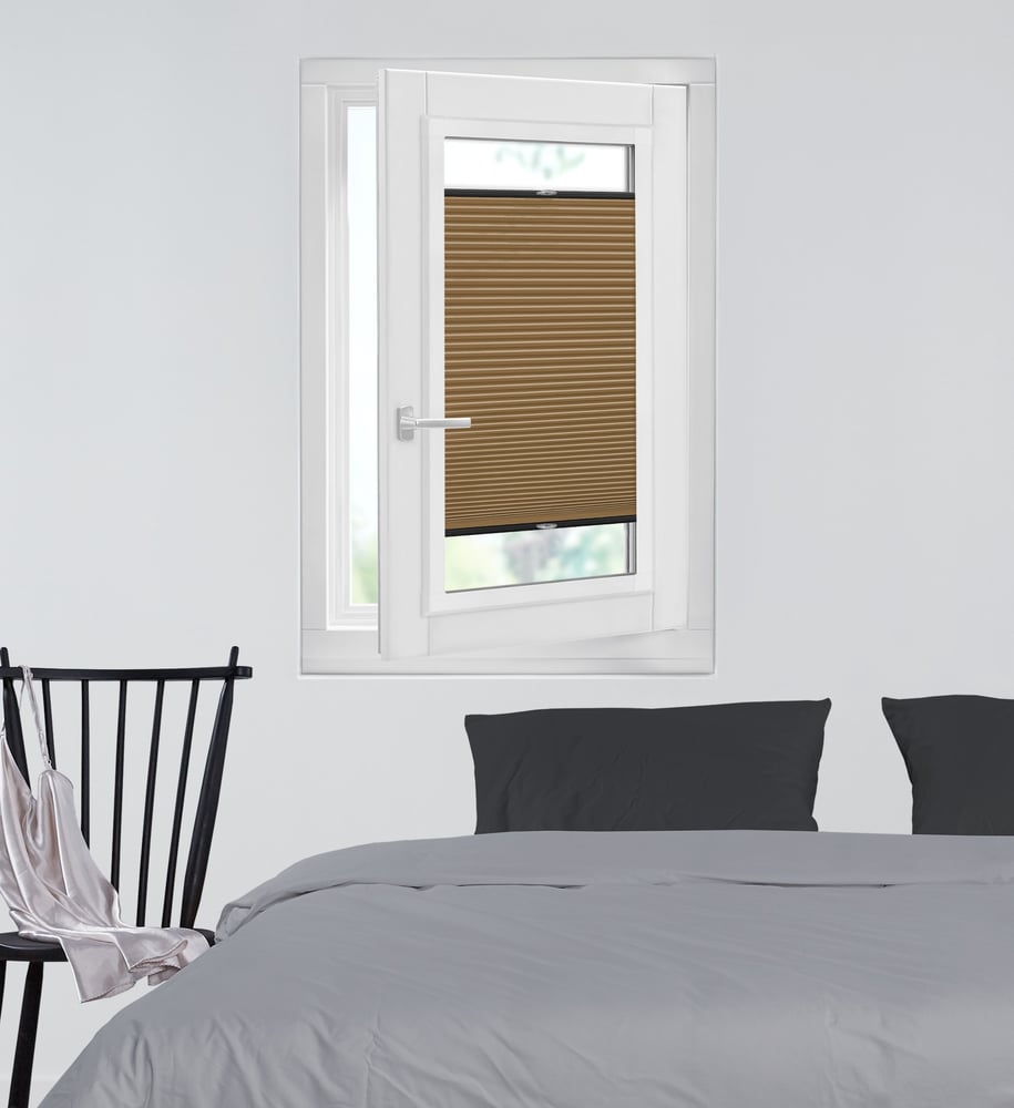 Luxury - Plisségordijn - Easyfix - Cinnamon One Tone 7082