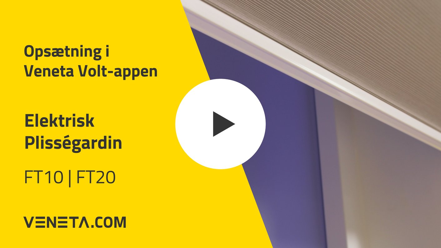 Elektriske plisségardiner Volt-appen indstilles