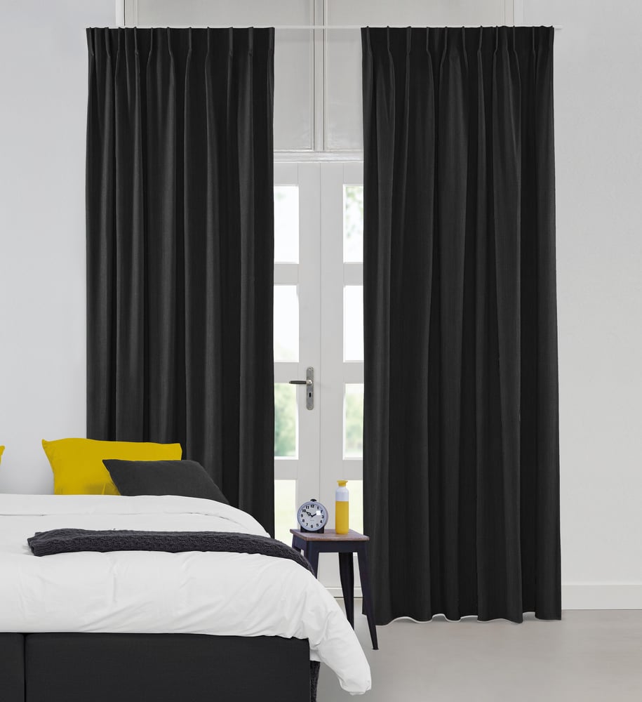 Lysdæmpende gardin - Shimmer Matt Black 221505M