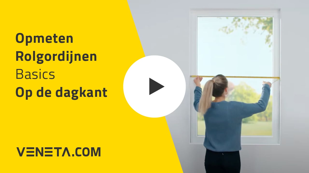 Meetinstructie rolgordijnen basic op de dag