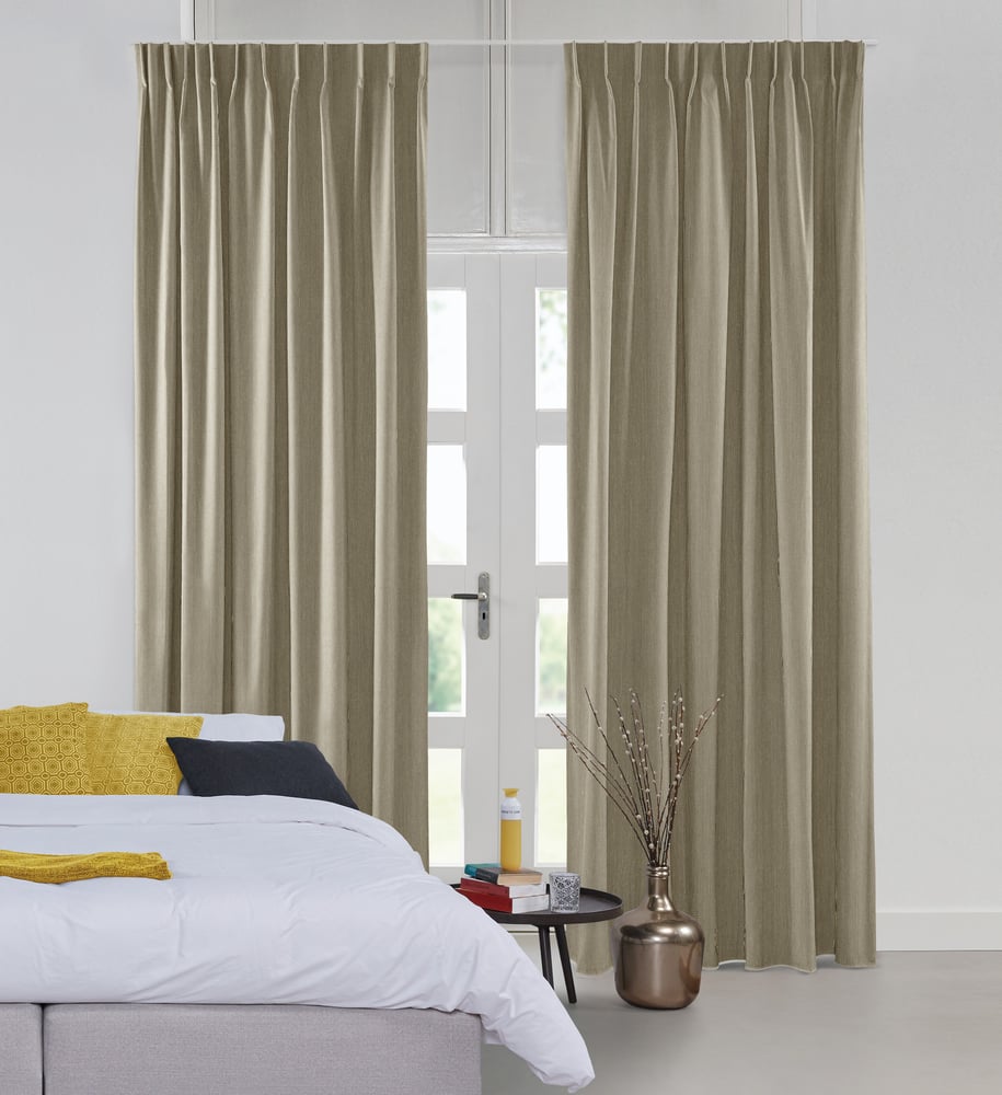 Lysdæmpende gardin - Shimmer Matt Biscuit 221509M