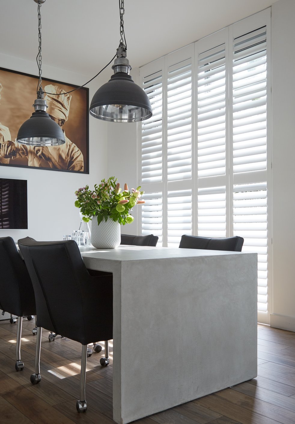 Shutters in woonkamer