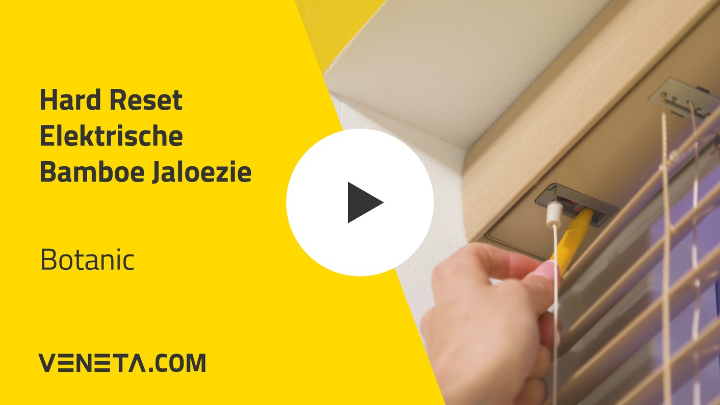 Elektrische bamboe jaloezie opnieuw instellen - hard rest