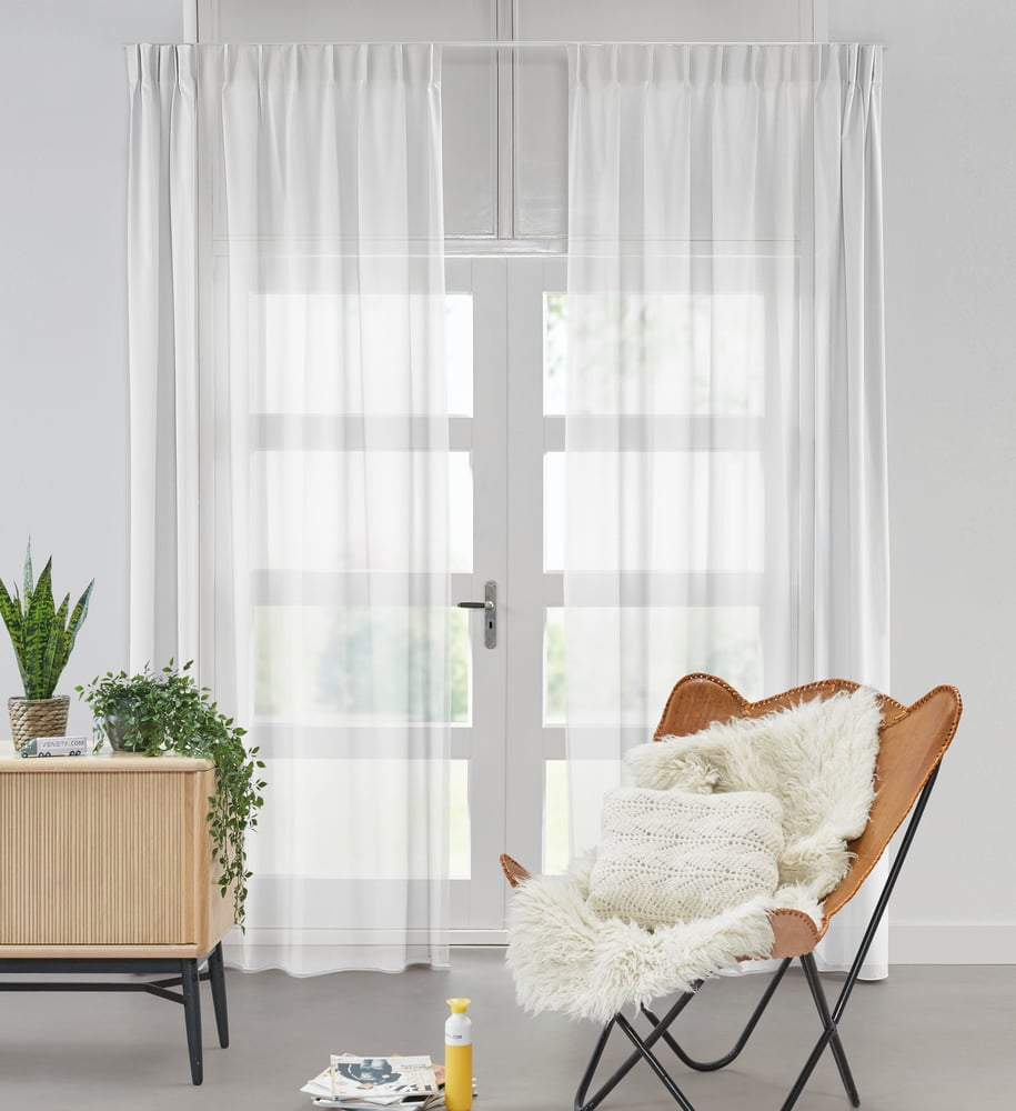 Transparent gardin - Eternal Hvid 180600