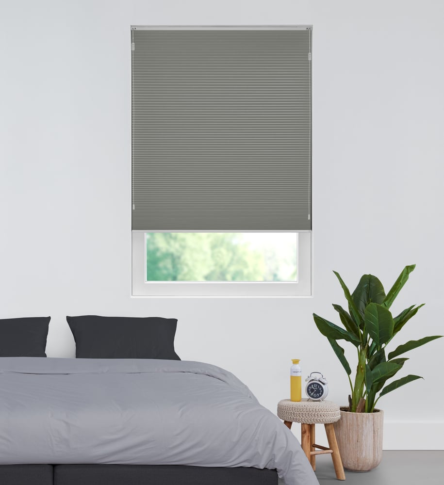 Basic - Plisségardin - Dark Grey B6313