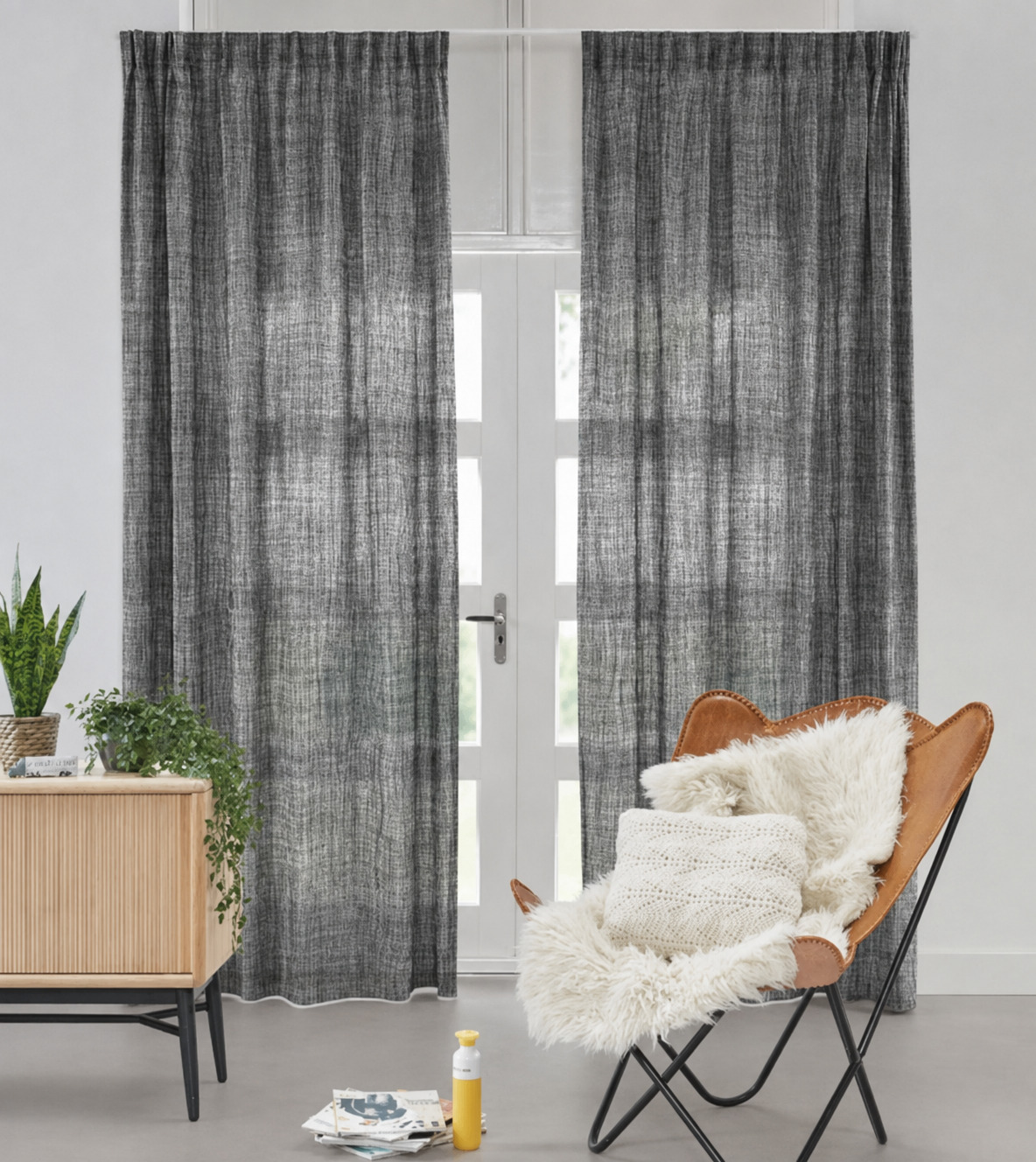 Sorte transparente på mål