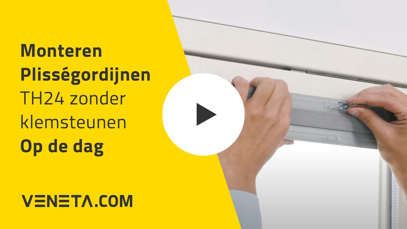 Montagehandleiding plisségordijnen zonder klemsteunen op de dag
