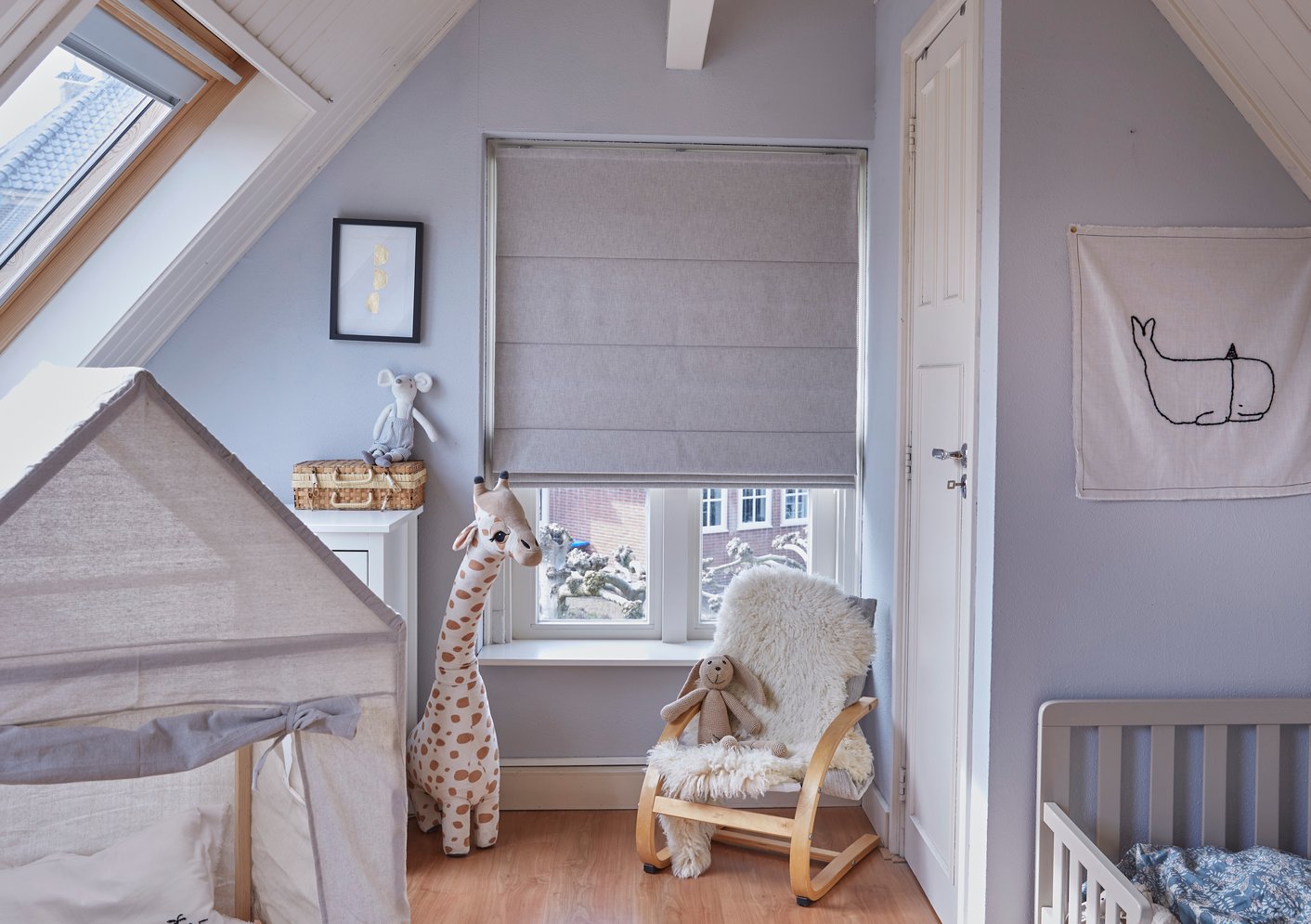 Vouwgordijn verduistereind kinderkamer