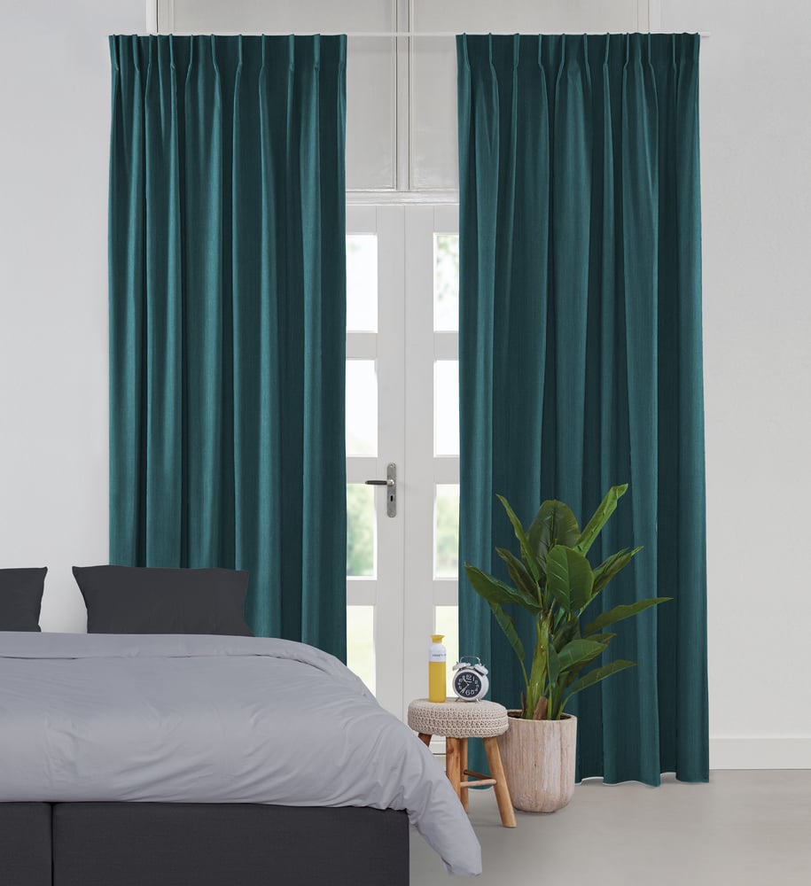 Lysdæmpende gardin - Shimmer Matt Petrol 221500M