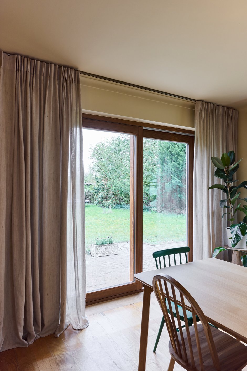Gordijnen in eetkamer