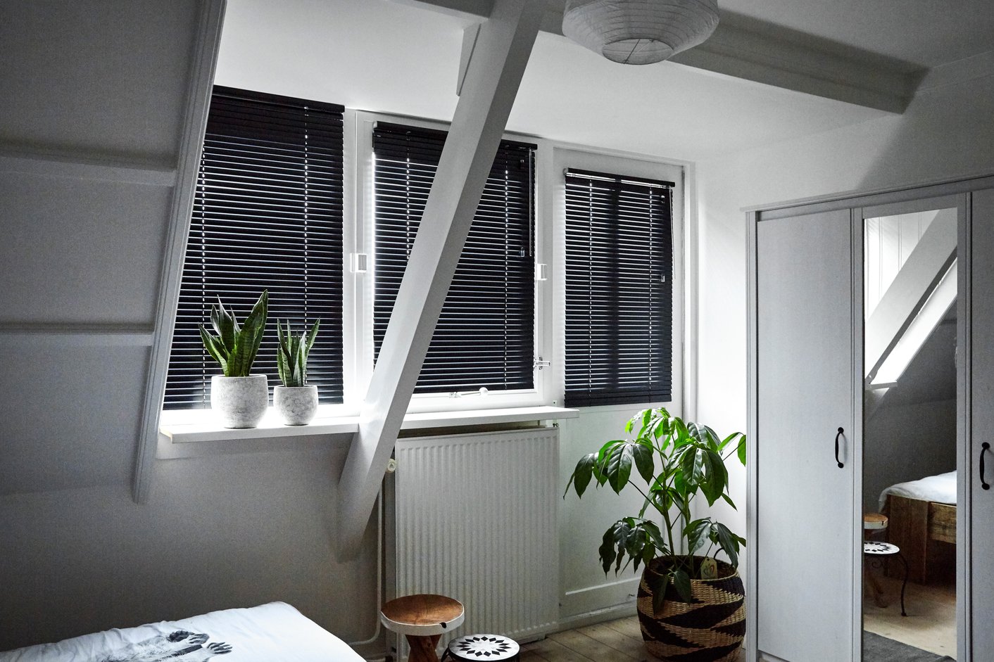 Zwarte aluminium jaloezieën