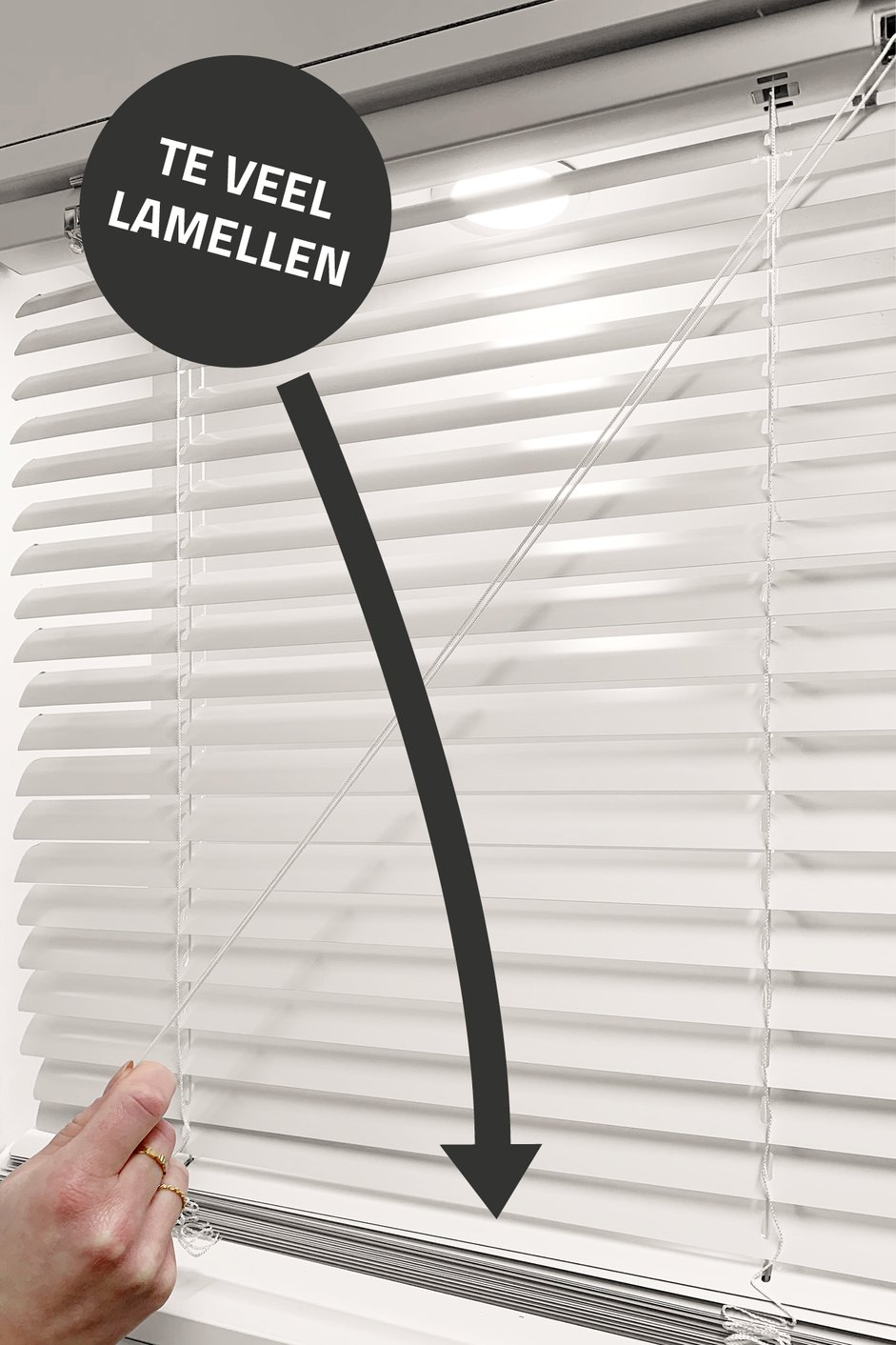 Voorbeeld te veel lamellen