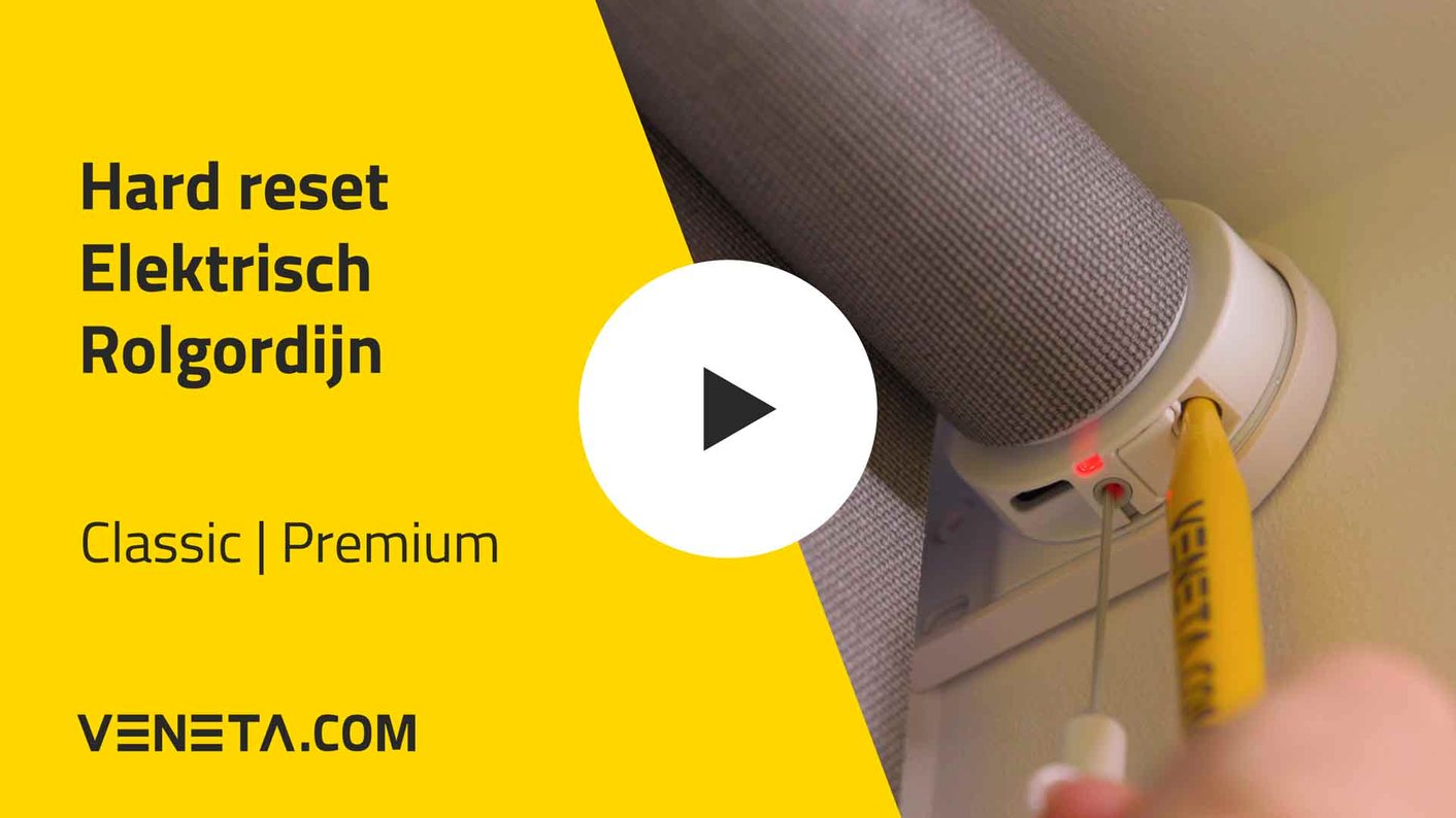 Elektrische rolgordijnen opnieuw instellen - hard rest