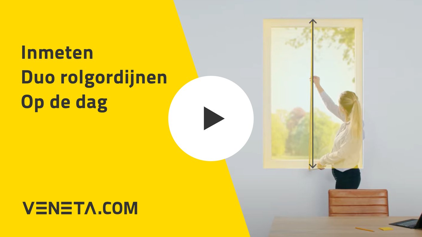 Meetinstructie duo rolgordijnen op de dag