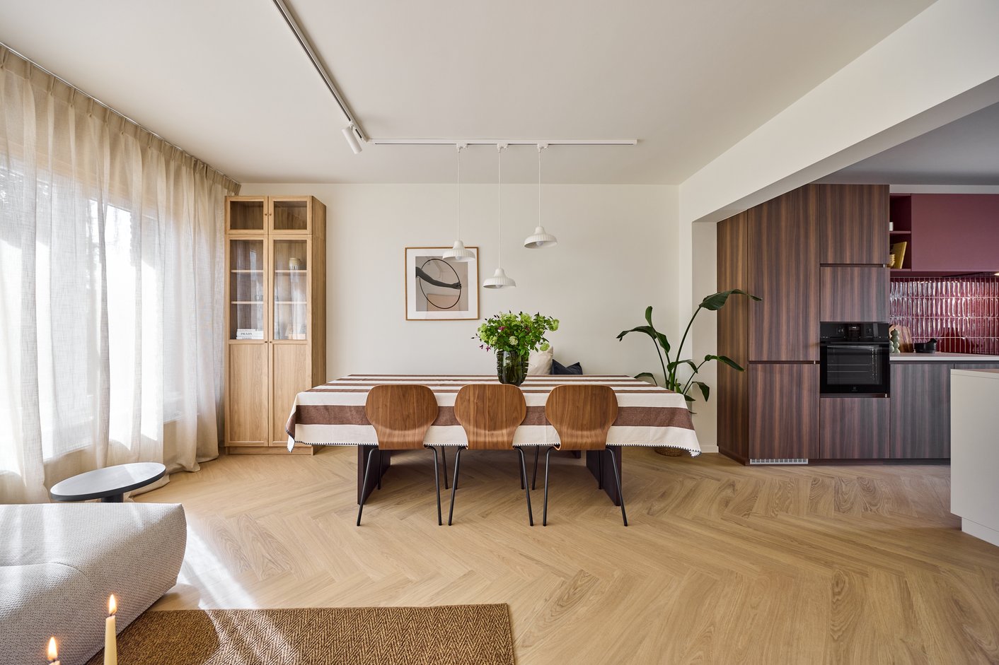 Gordijnen in eetkamer