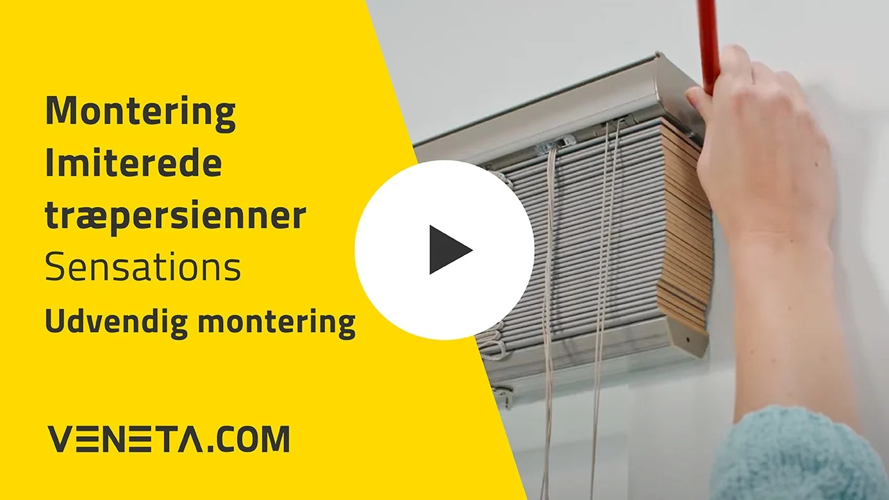 Monteringsvejledning PVC-persienner Sensations udvendig montering