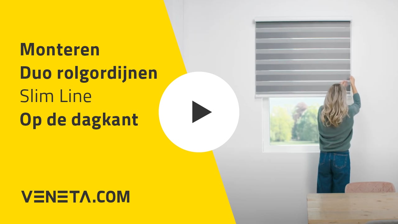 Montagehandleiding duo rolgordijnen slim line op de dag