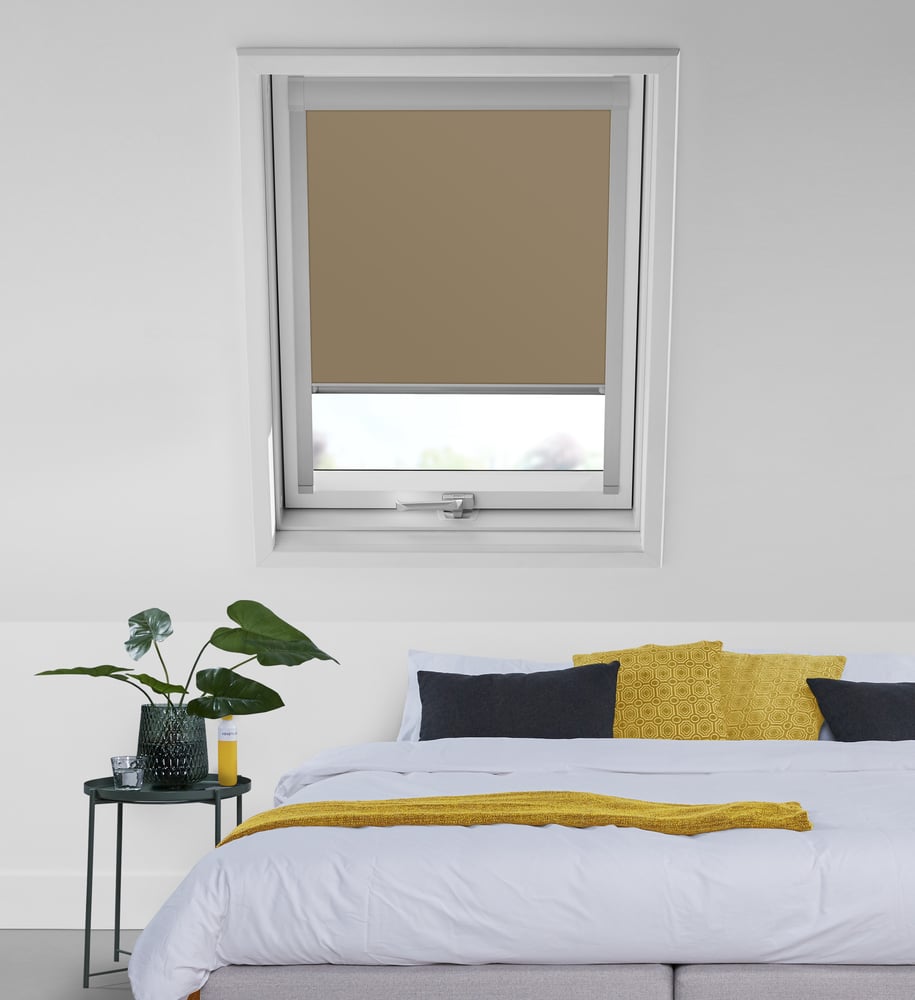 Dakraam rolgordijn voor RoofLITE® - Licht Bruin