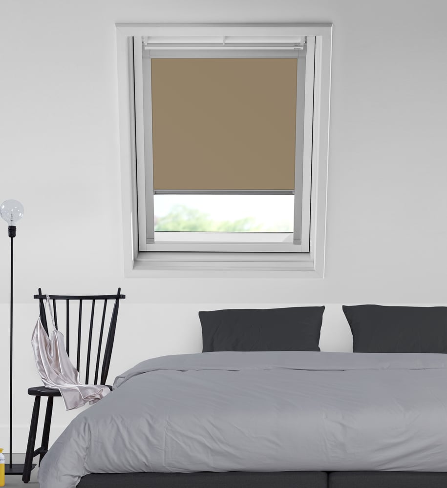 Tagvindue rullegardin til VELUX® - Lysebrun VE652