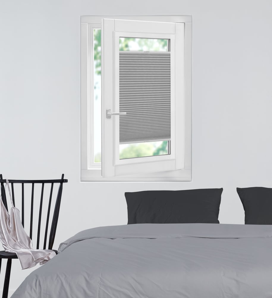 Luxury - Plisségardin - - Middle grey 7069