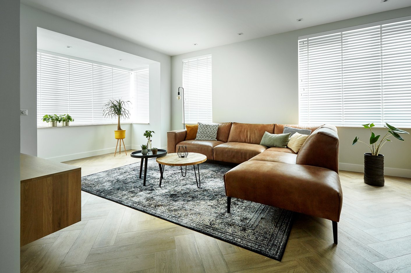 Woonkamer met landelijke moderne stijl