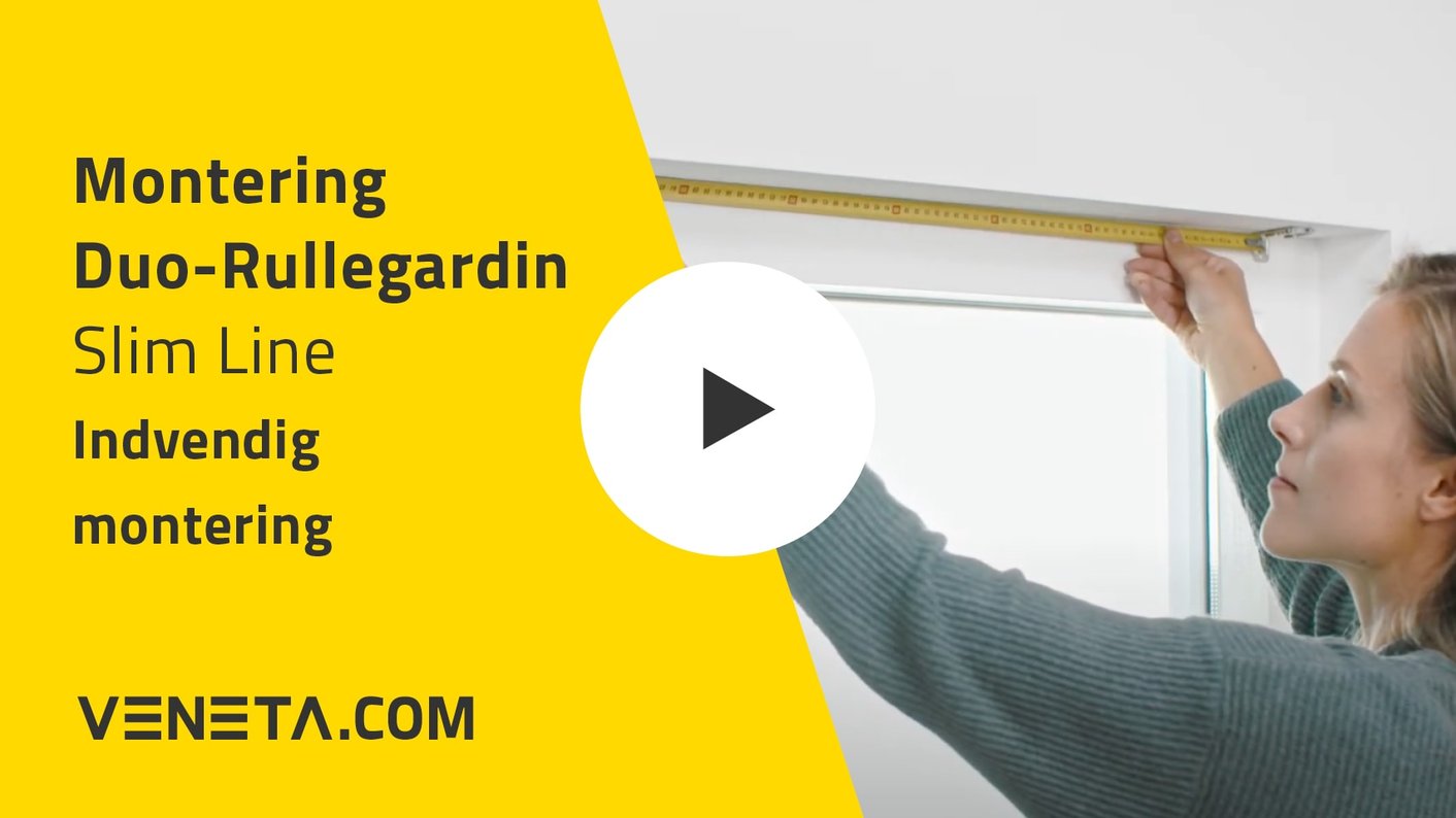 Monteringsvejledning Duo-rullegardiner Slim Line – indvendig montering