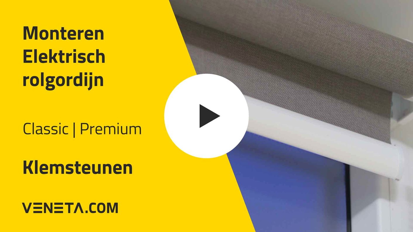 Monteren Elektrische Rolgordijn - met klemsteunen