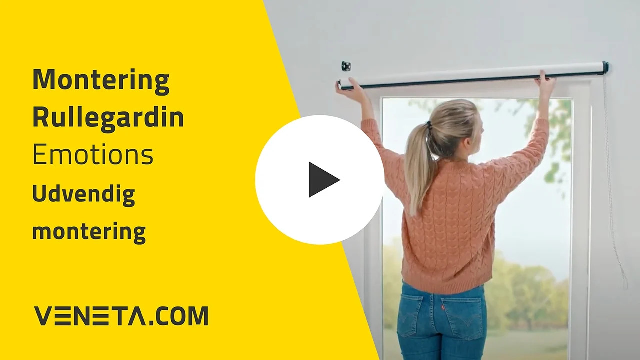 Monteringsvejledning rullegardiner Emotions – udvendig montering