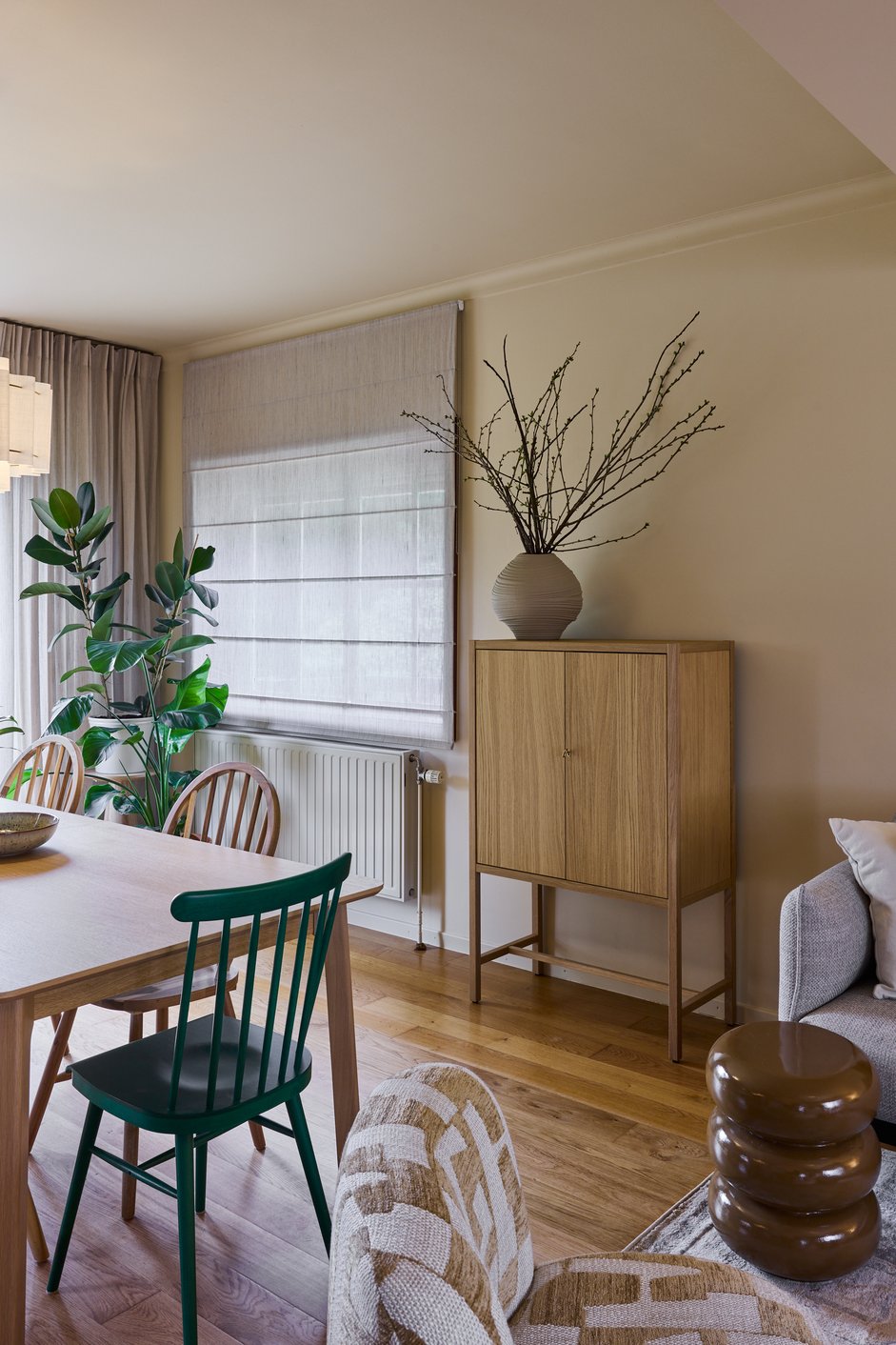 Gordijnen in eetkamer