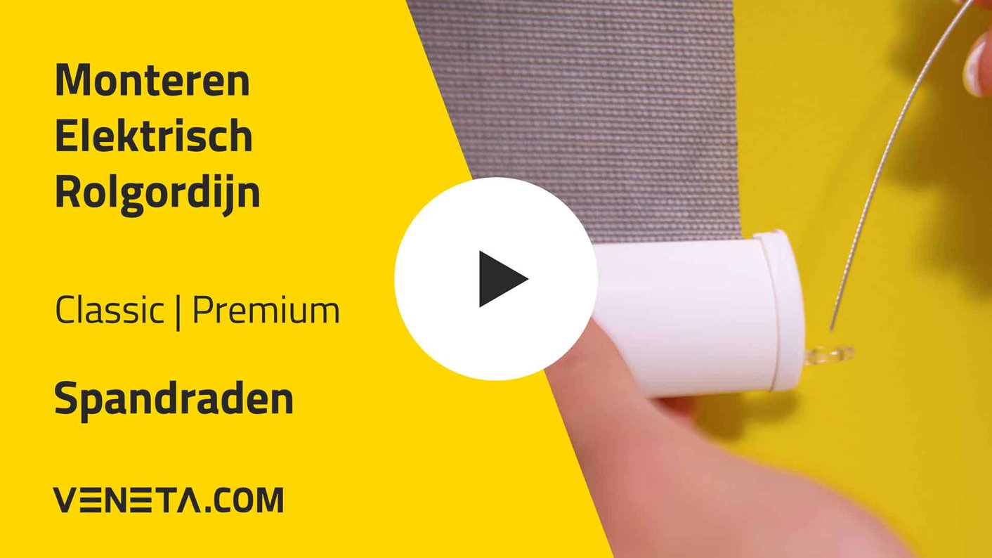 Elektrische rolgordijnen monteren met spandraden