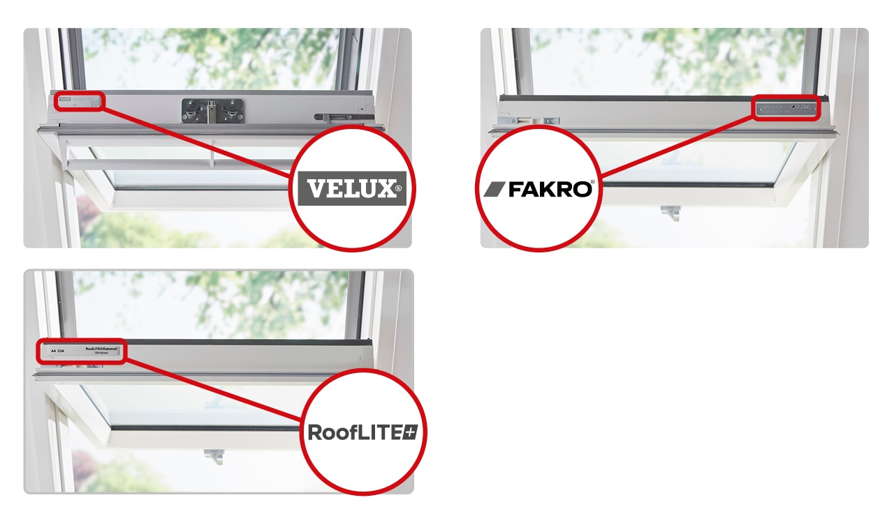 Code Velux, Fakro en RoofLITE dakraam