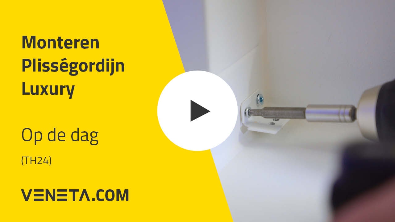 Montagehandleiding plisségordijnen Luxury zonder klemsteunen op de dag