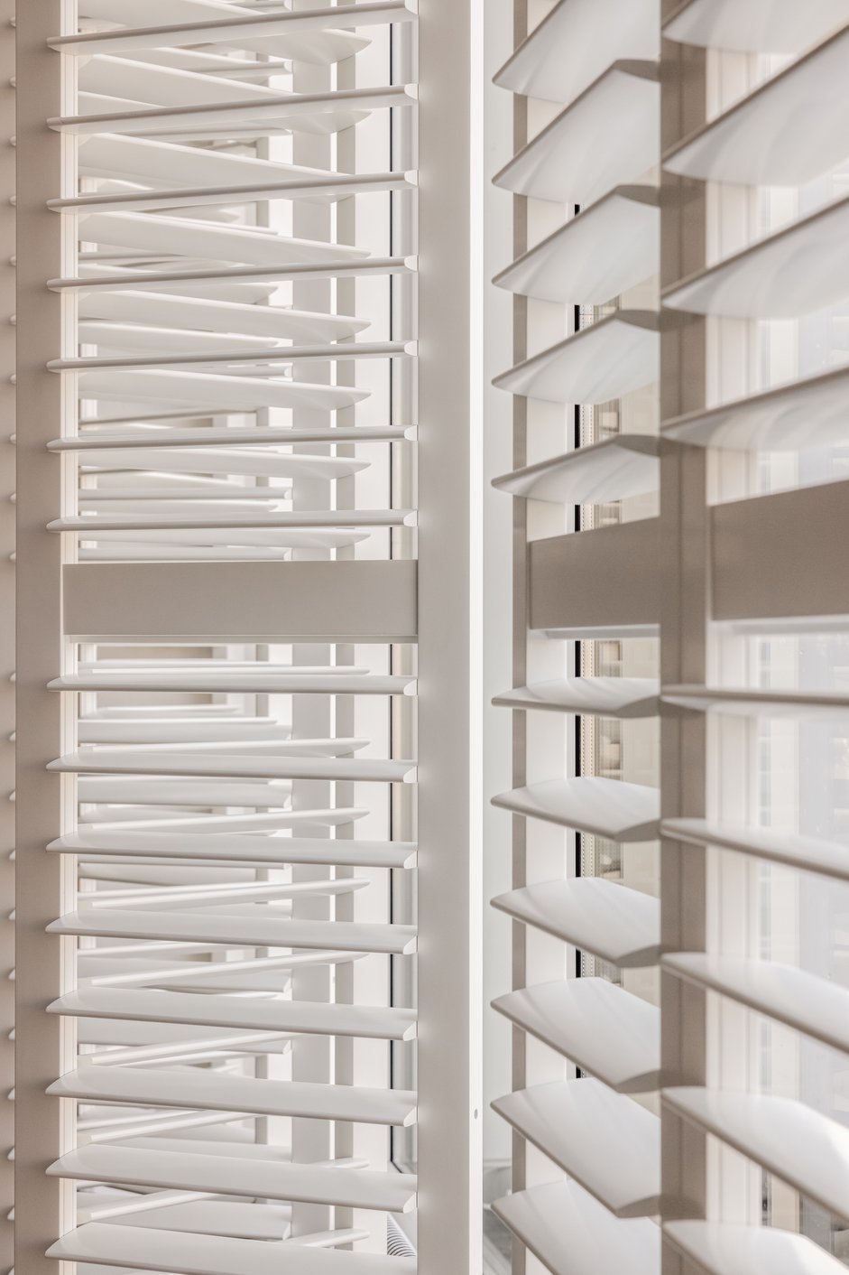 Vouwrail shutters wit