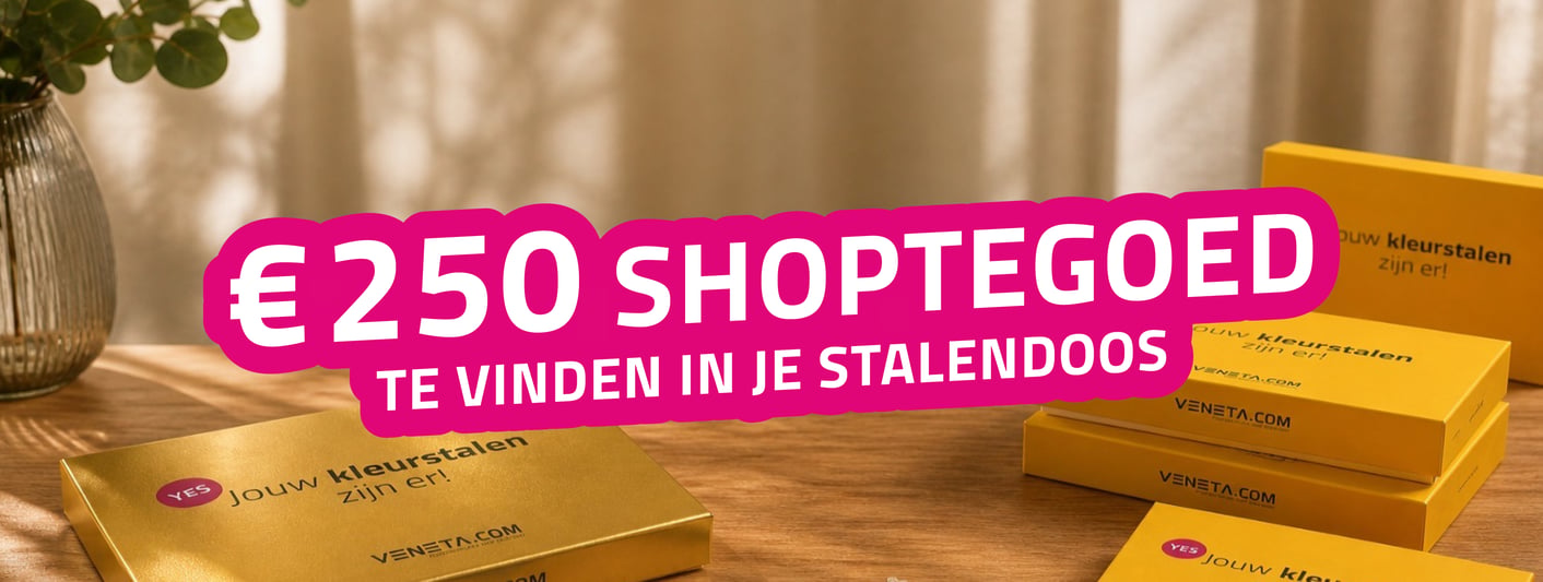 Gouden kleurstalendoosje