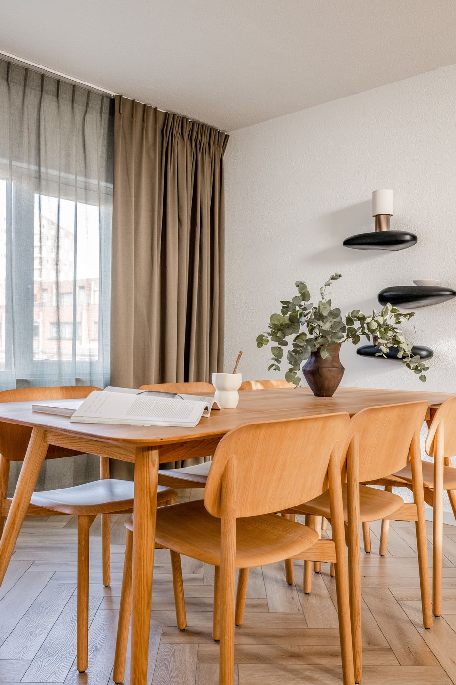 Gordijnen in de eetkamer
