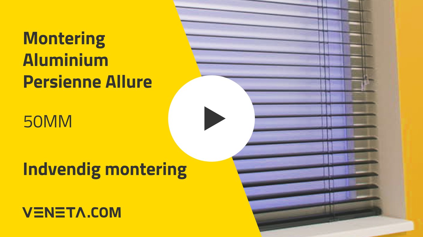 Monteringsvejledning aluminiumspersienner Allure 50mm indvendig montering
