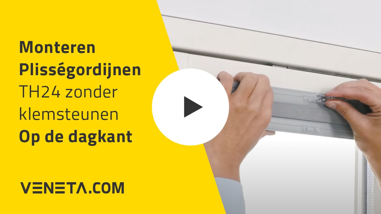 Montagehandleiding plisségordijnen zonder klemsteunen op de dag