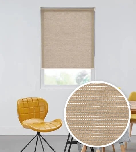 Beige bambusrullegardin