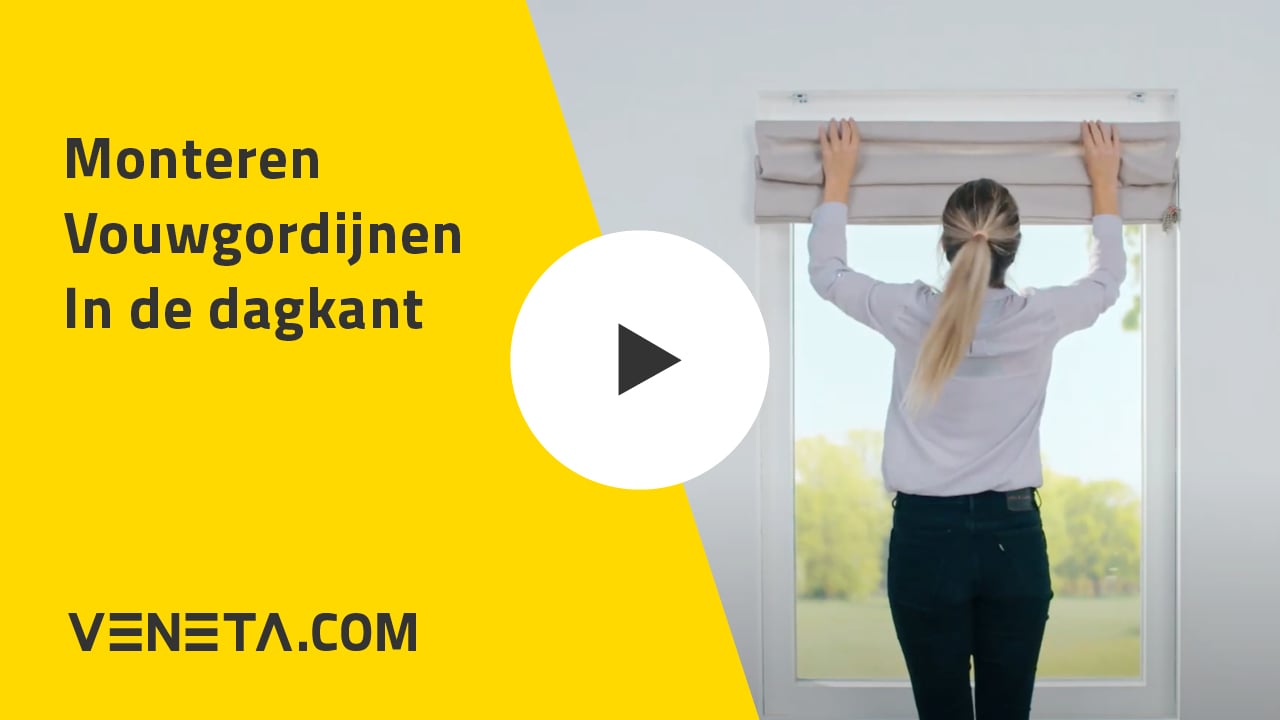 Montagehandleiding vouwgordijnen in de dag