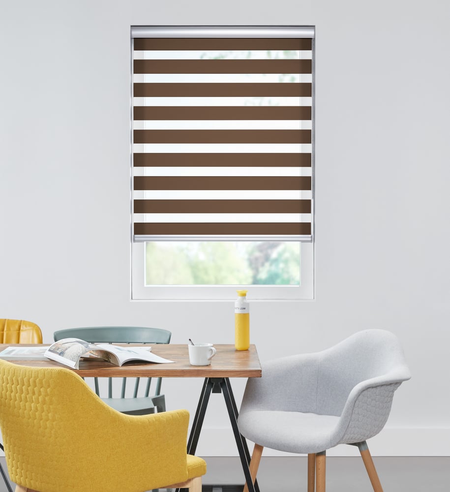 Slim Line - Duo-Rullegardin - Brun SLVD85