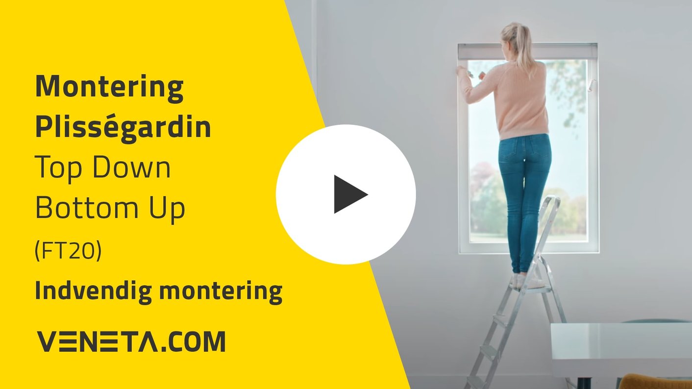 Monteringsvejledning plisségardiner top down bottom up indvendig montering
