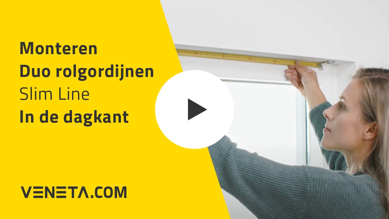 Montagehandleiding duo rolgordijnen slim line in de dag