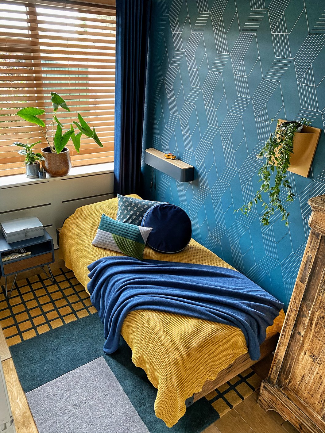 Blauwe slaapkamer