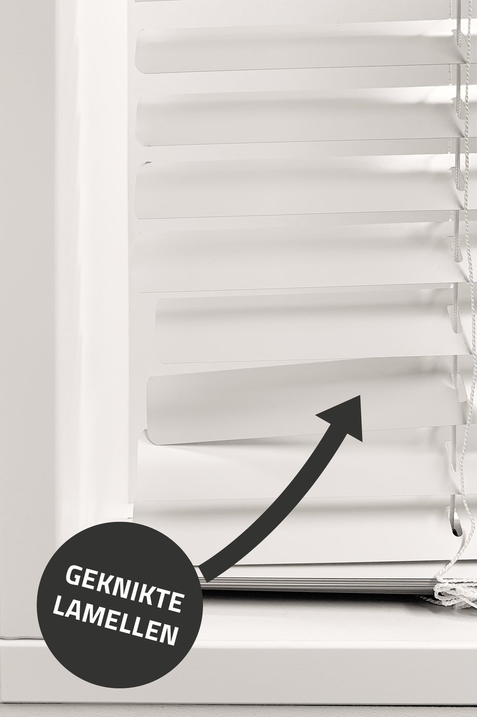 Voorbeeld geknikte lamellen
