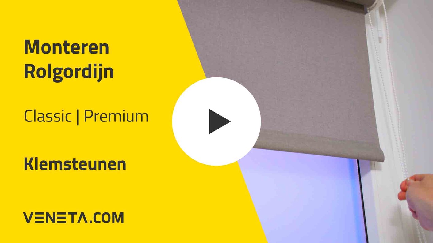 Monteren Rolgordijn - met klemsteunen