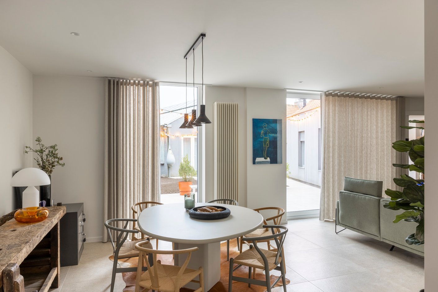 Gordijnen in de eetkamer