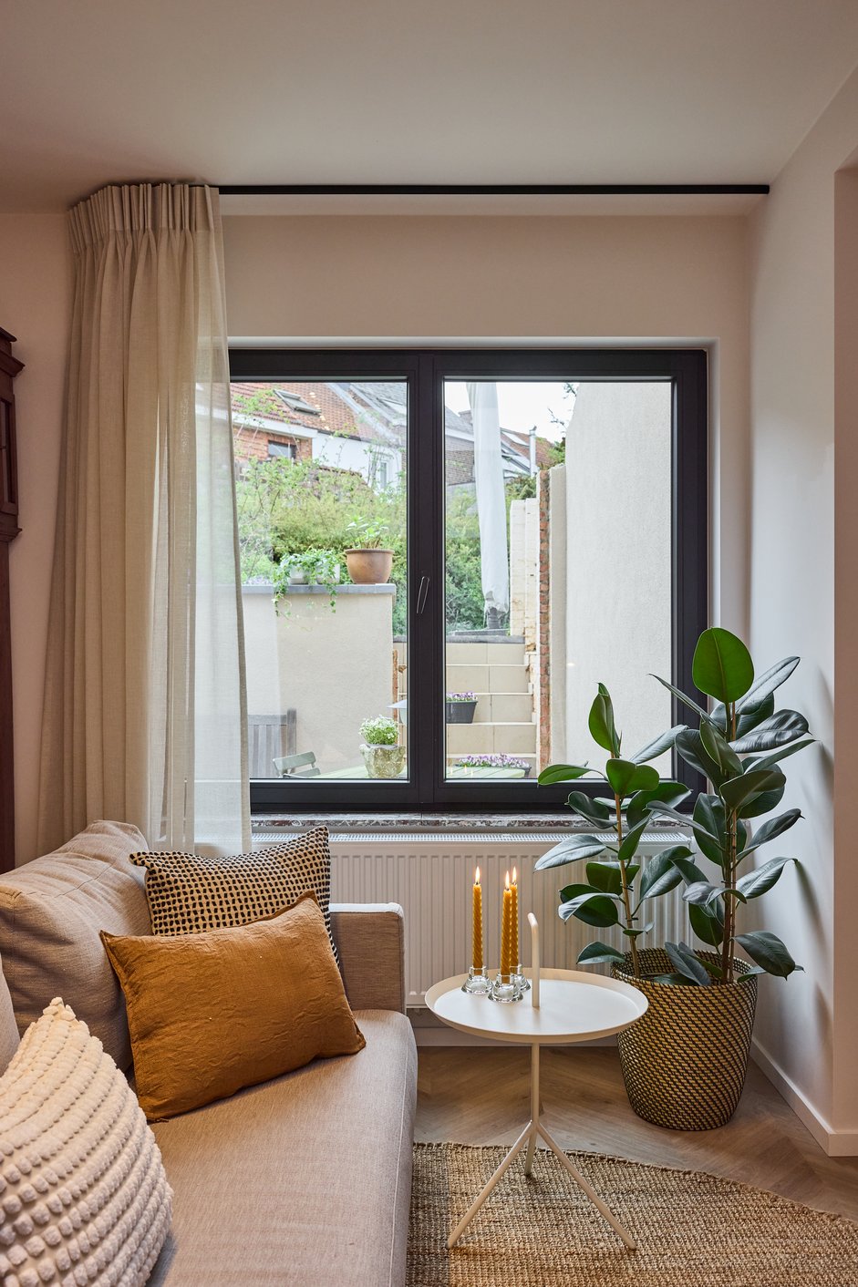 Voile in de woonkamer
