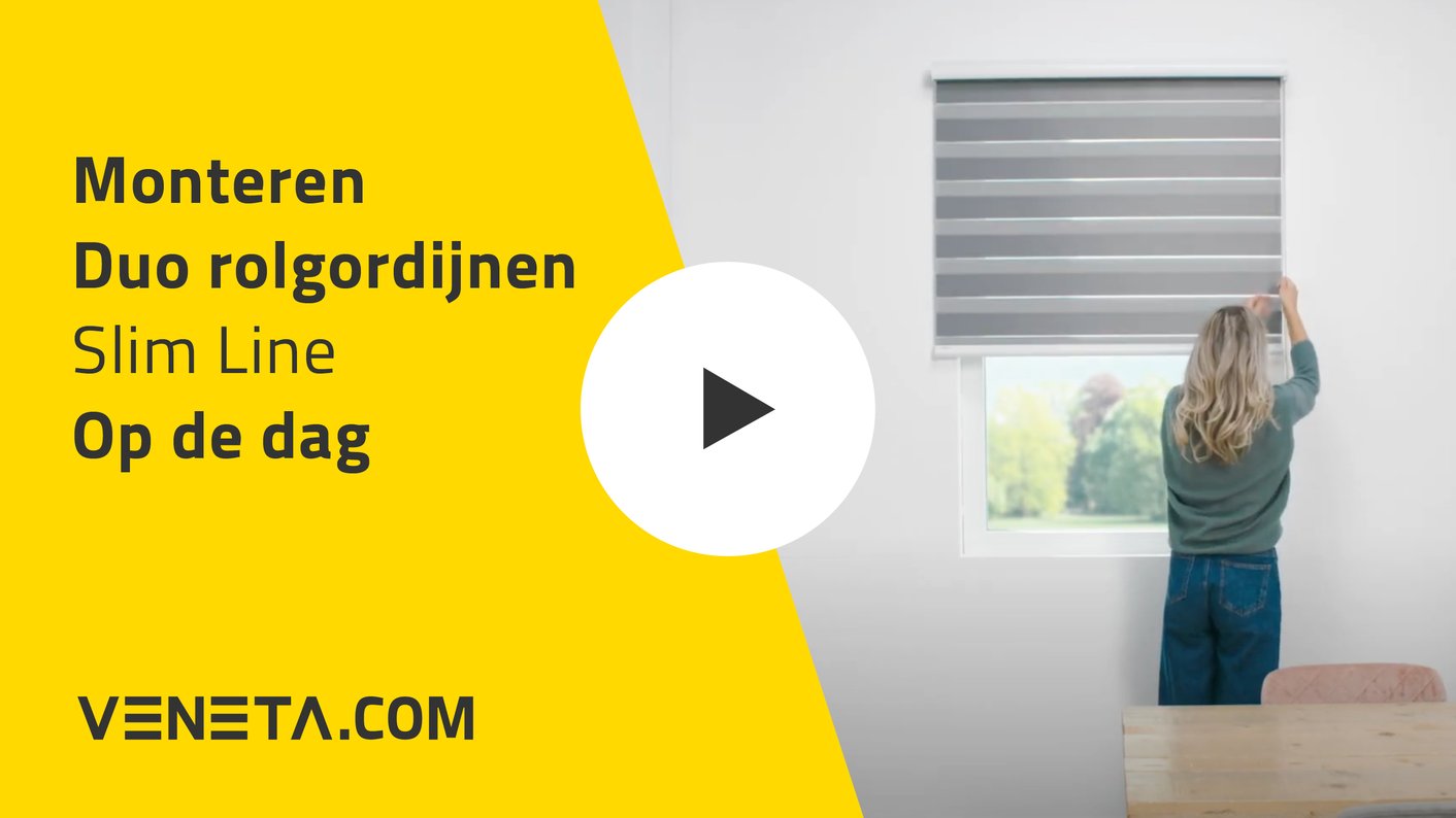 Montagehandleiding duo rolgordijnen slim line op de dag