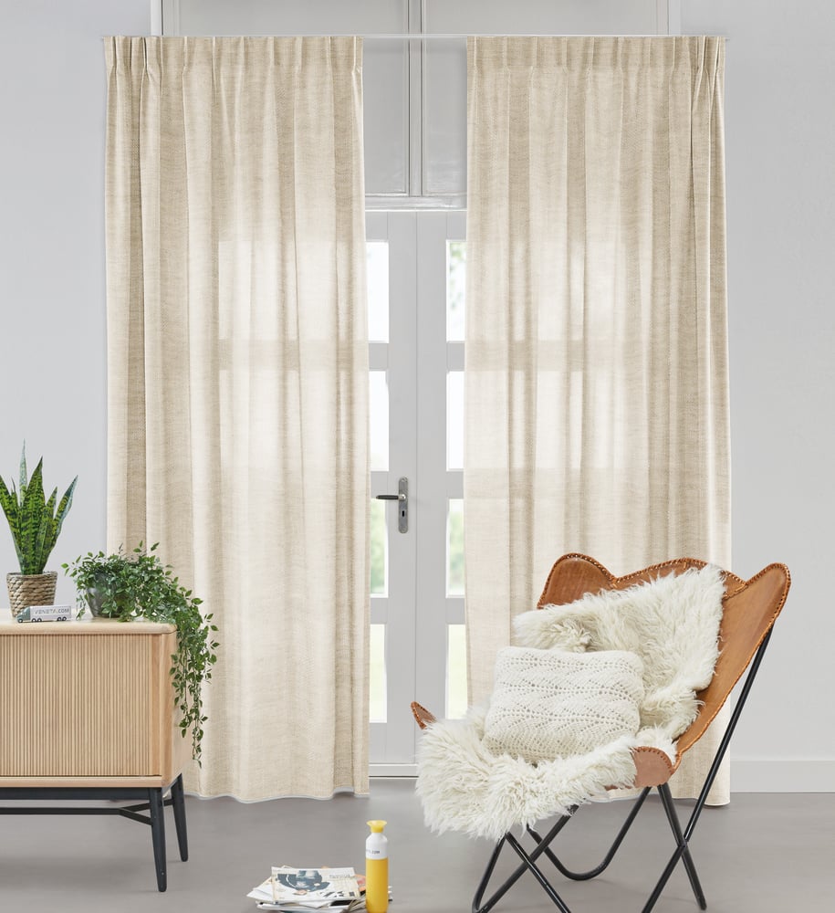 Semitransparent gardin - Linn Linnen VLING01